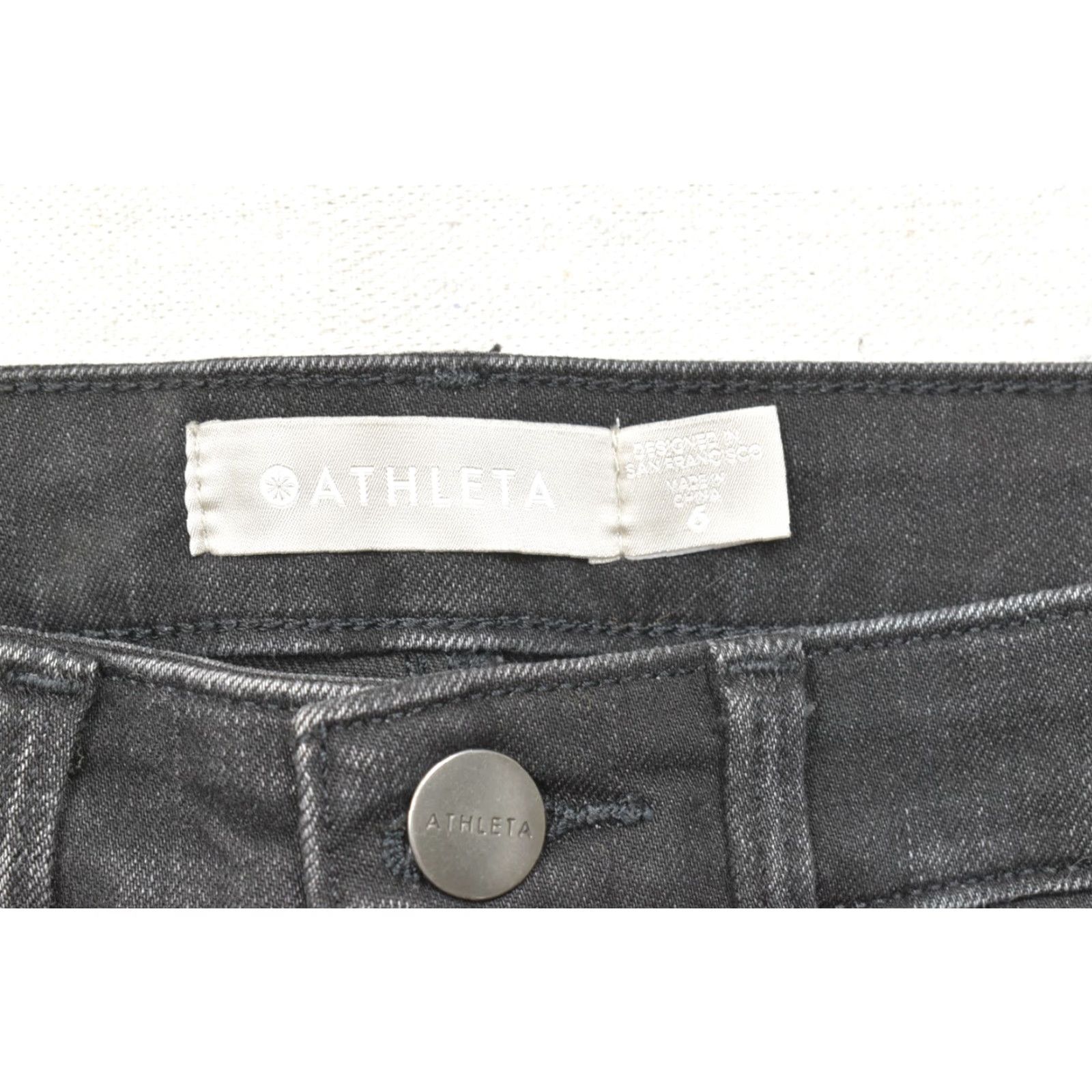 Athleta Athleta Jeans Skinny 6 Black Ankle Zip High Rise Stretch Denim Cotton Blend Womens 5-Pocket Design Size 28" / US 6 / IT 42 - 7 Thumbnail