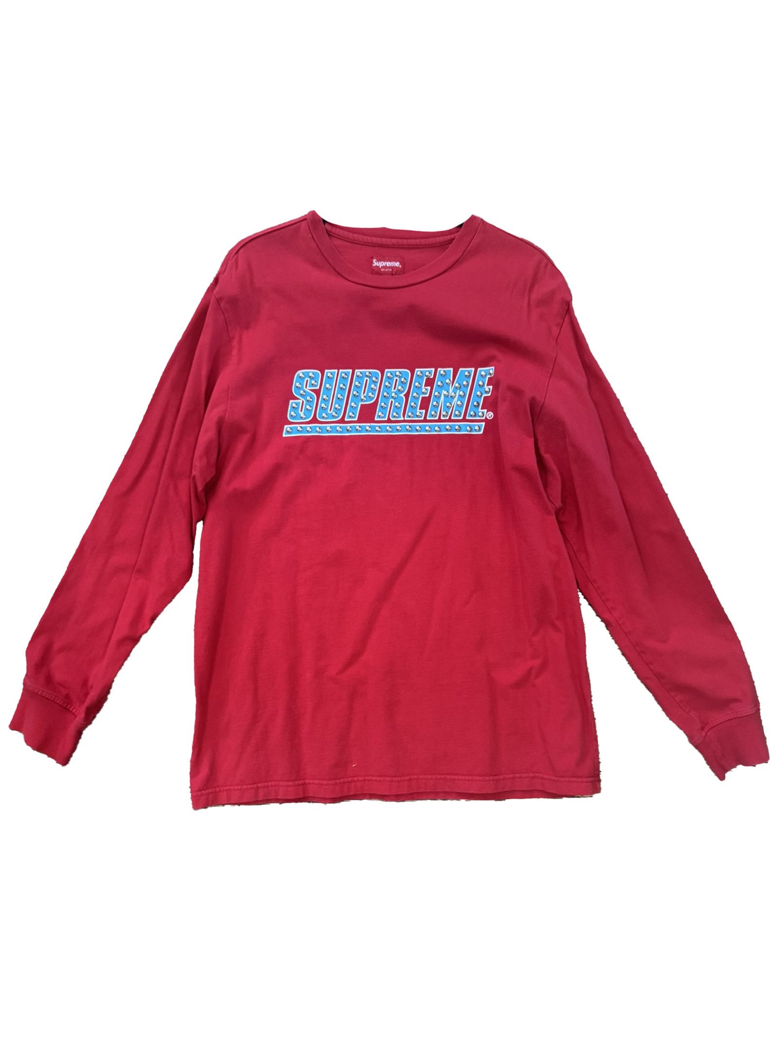 Supreme Supreme studded logo red LS sweatshirt Large Size US L / EU 52-54 / 3 - 1 Thumbnail