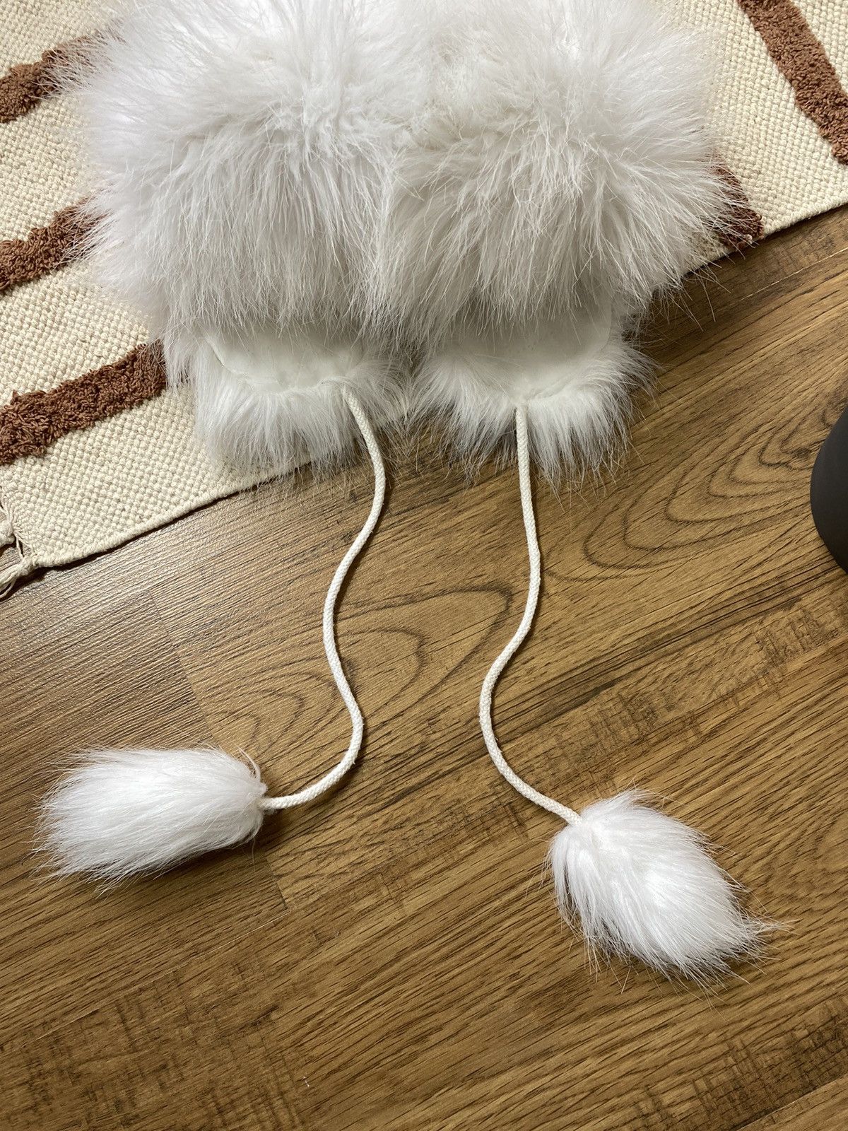 Vintage CUTE Y2K FLUFFY FUR MOHAIR USHANKA VOLUME AVIATOR HAT Size ONE SIZE - 4 Thumbnail