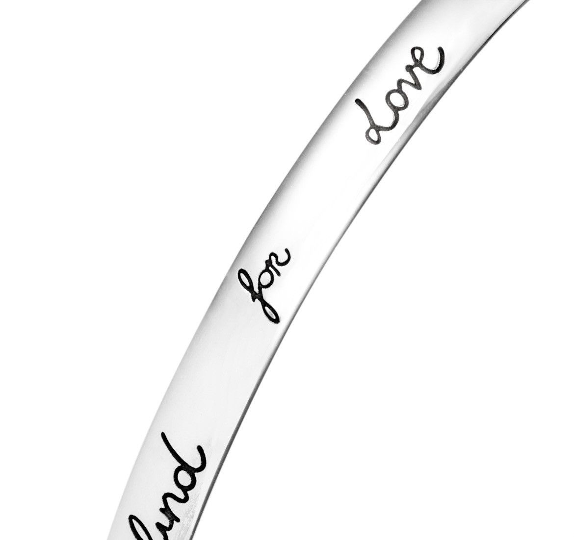 Gucci Gucci Blind for Love Silver Bangle Bracelet size 18 Size ONE SIZE - 3 Thumbnail