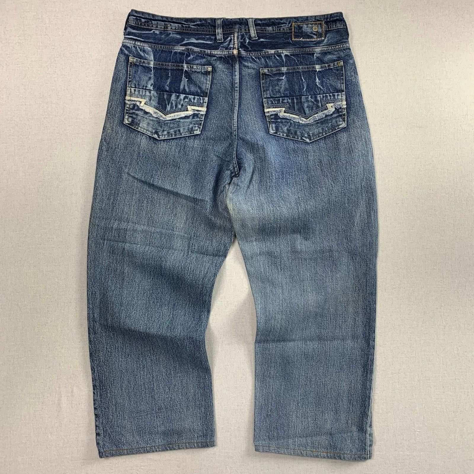 Vintage Blue Oxygen O2 Baggy Wide leg Jeans - 36 - Y2K