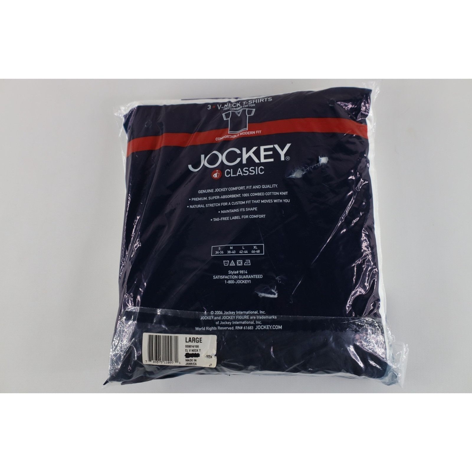 Jockey Deadstock Vintage Y2K Jockey 3 Pack Blank V-Neck T-Shirt Size US L / EU 52-54 / 3 - 4 Thumbnail