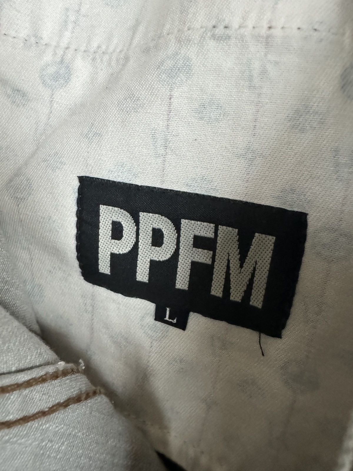 PPFM PPFM WWE 05SS Chinese character“技”Leather Jeans Size US 33 - 8 Thumbnail