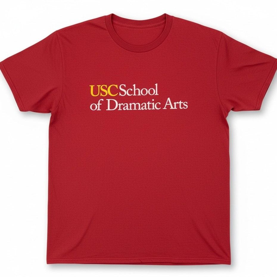 Delta Vintage Y2K USC School of Dramatic Arts Red T-Shirt Men's M Size US M / EU 48-50 / 2 - 1 Thumbnail