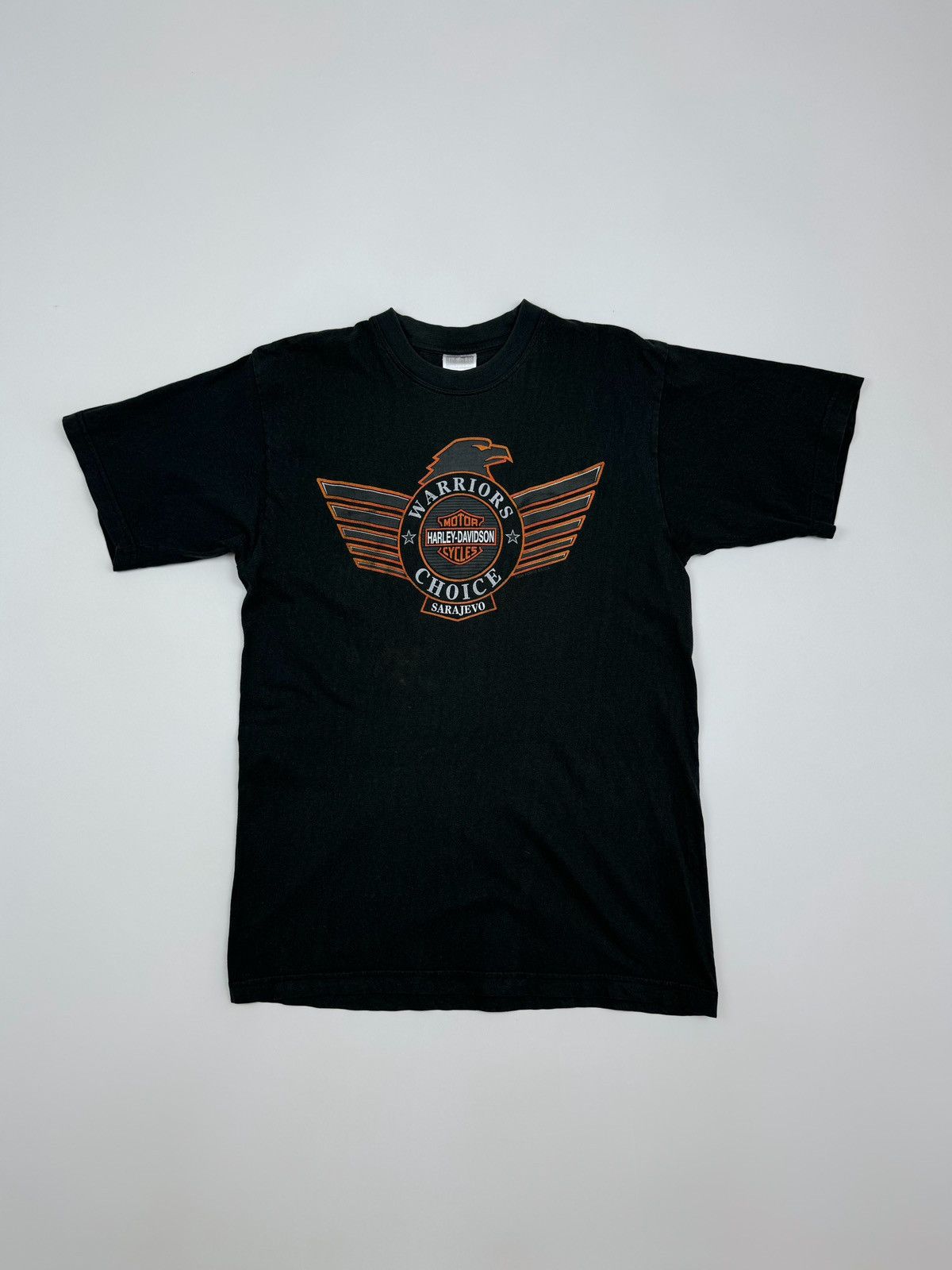 Harley Davidson × Vintage Y2K Faded Harley Davidson Warriors Choice T-Shirt Size US M / EU 48-50 / 2 - 1 Thumbnail