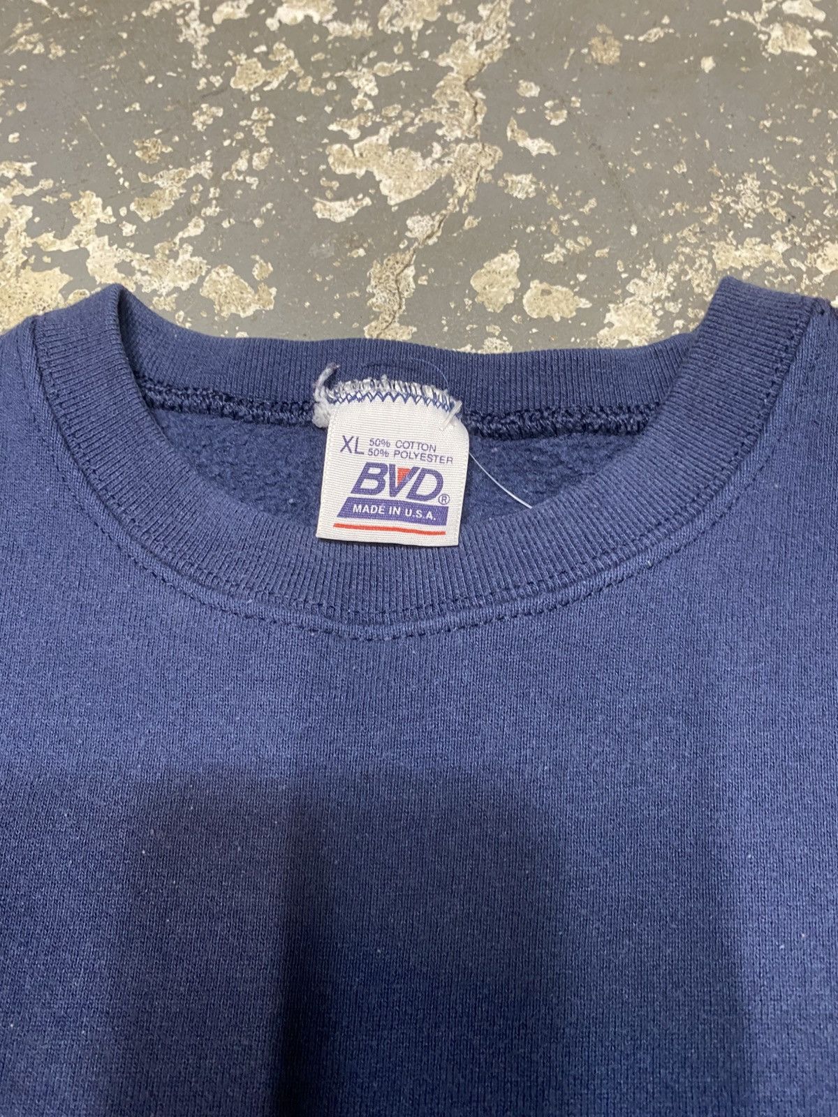 Vintage Vintage BVD Navy Blank Pullover Crewneck Sweatshirt USA Size US XL / EU 56 / 4 - 5 Thumbnail