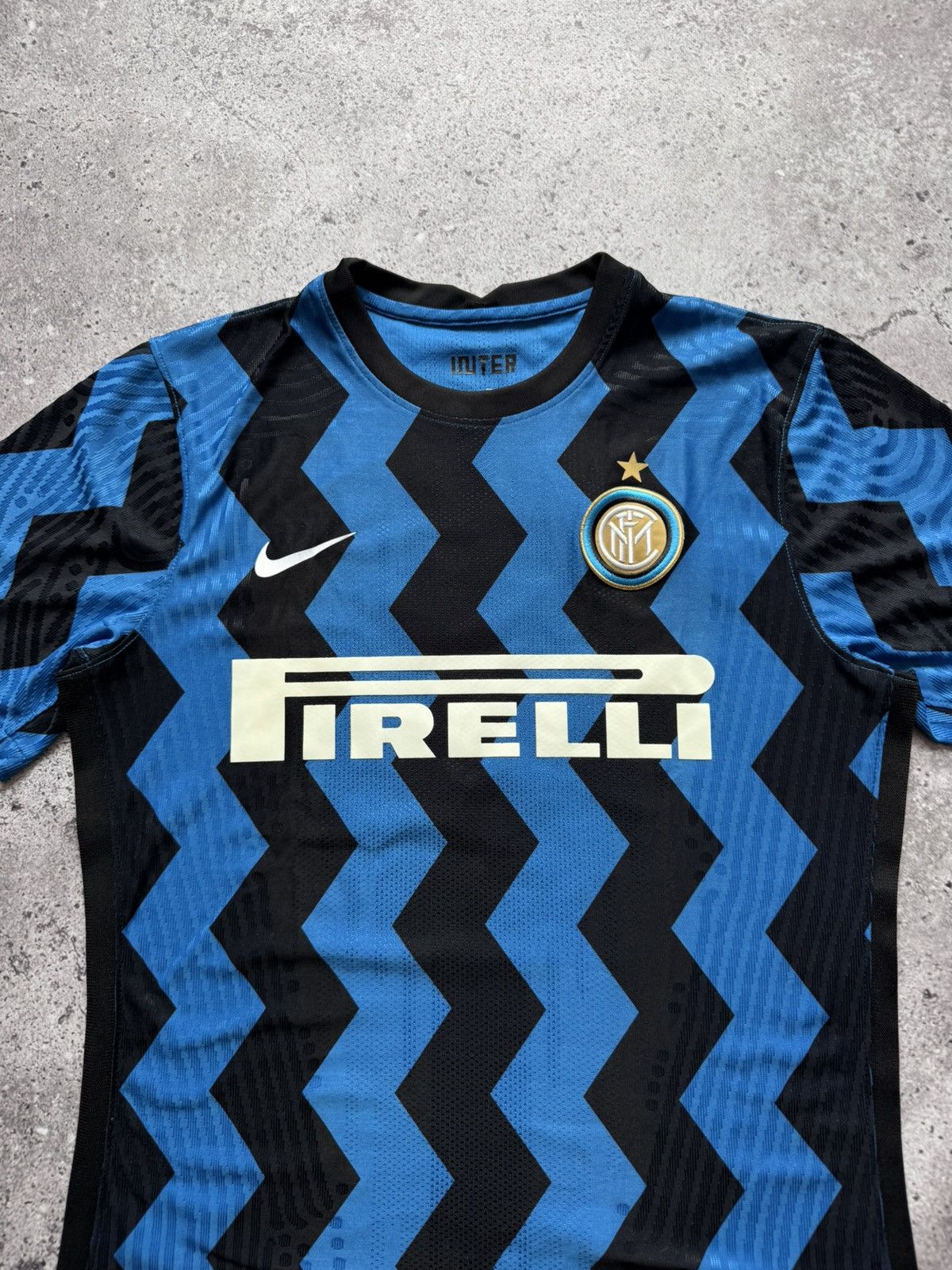Nike 🔥NIKE INTER MILAN 2020/21 HOME PLAYER ISSUE VAPORKNIT JERSEY Size US L / EU 52-54 / 3 - 2 Thumbnail