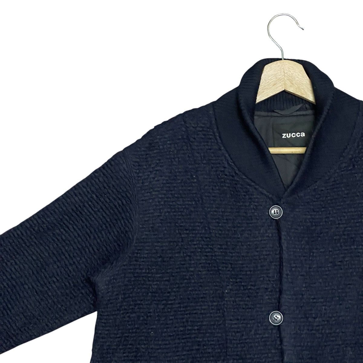 Issey Miyake Vintage Zucca by Issey Miyake Unisex Wool Knit Coat Jacket Size US M / EU 48-50 / 2 - 5 Thumbnail