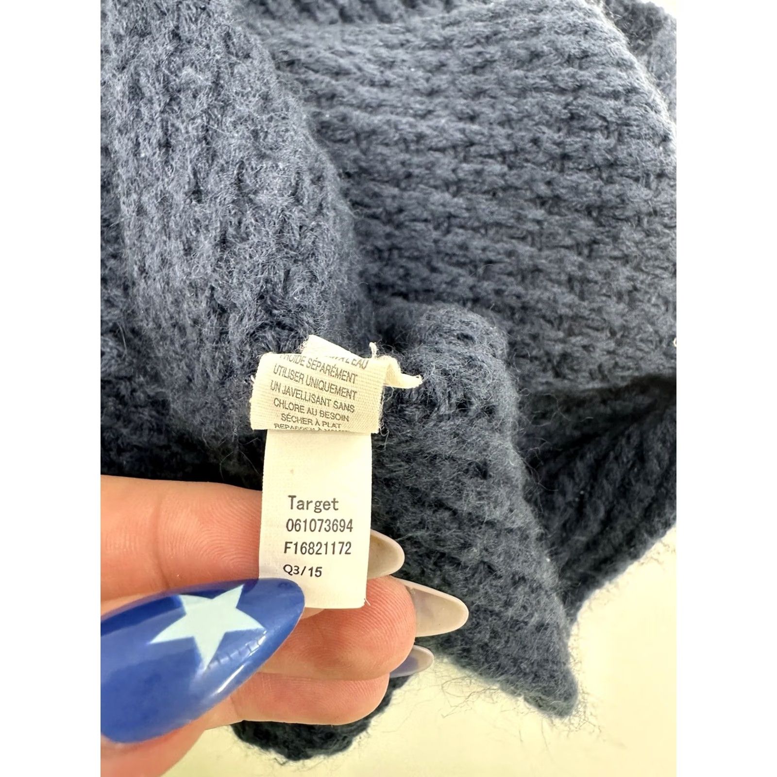 Vintage Target Brand Womens Infinity Scarf Blue Knit One Size Size ONE SIZE - 4 Thumbnail