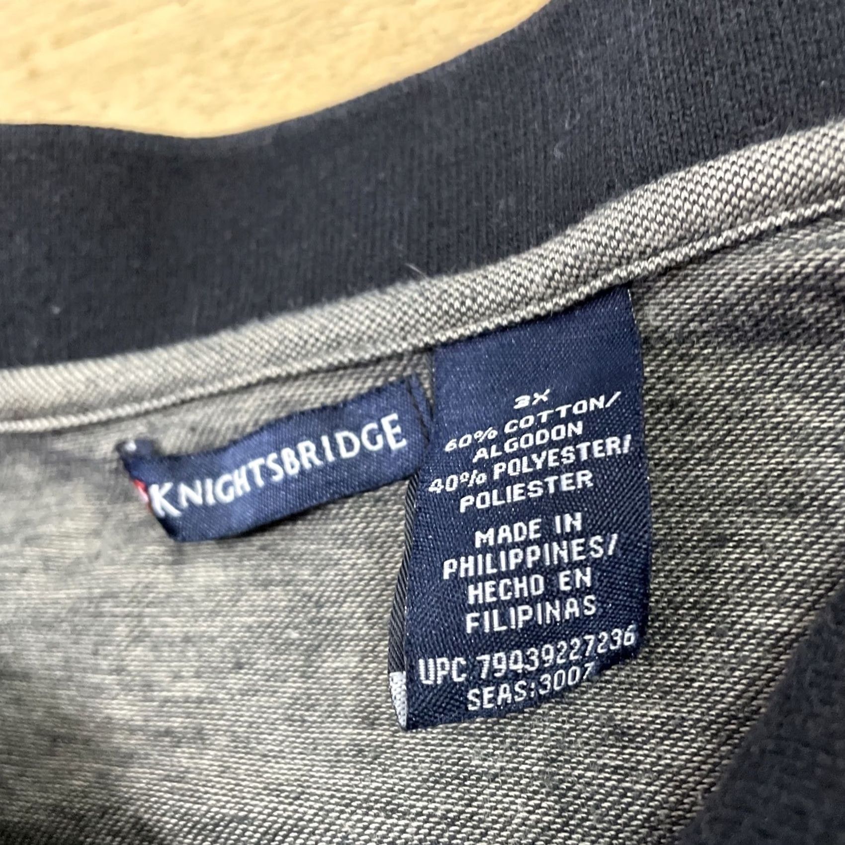 Vintage VINTAGE Knightsbridge Polo Shirt Men 3XL Gray Southwestern Aztec Red Stripe Shirt Polo Short Sleeve Knit Cotton Blend Geometric 90s Mens Size US XXL / EU 58 / 5 - 7 Thumbnail