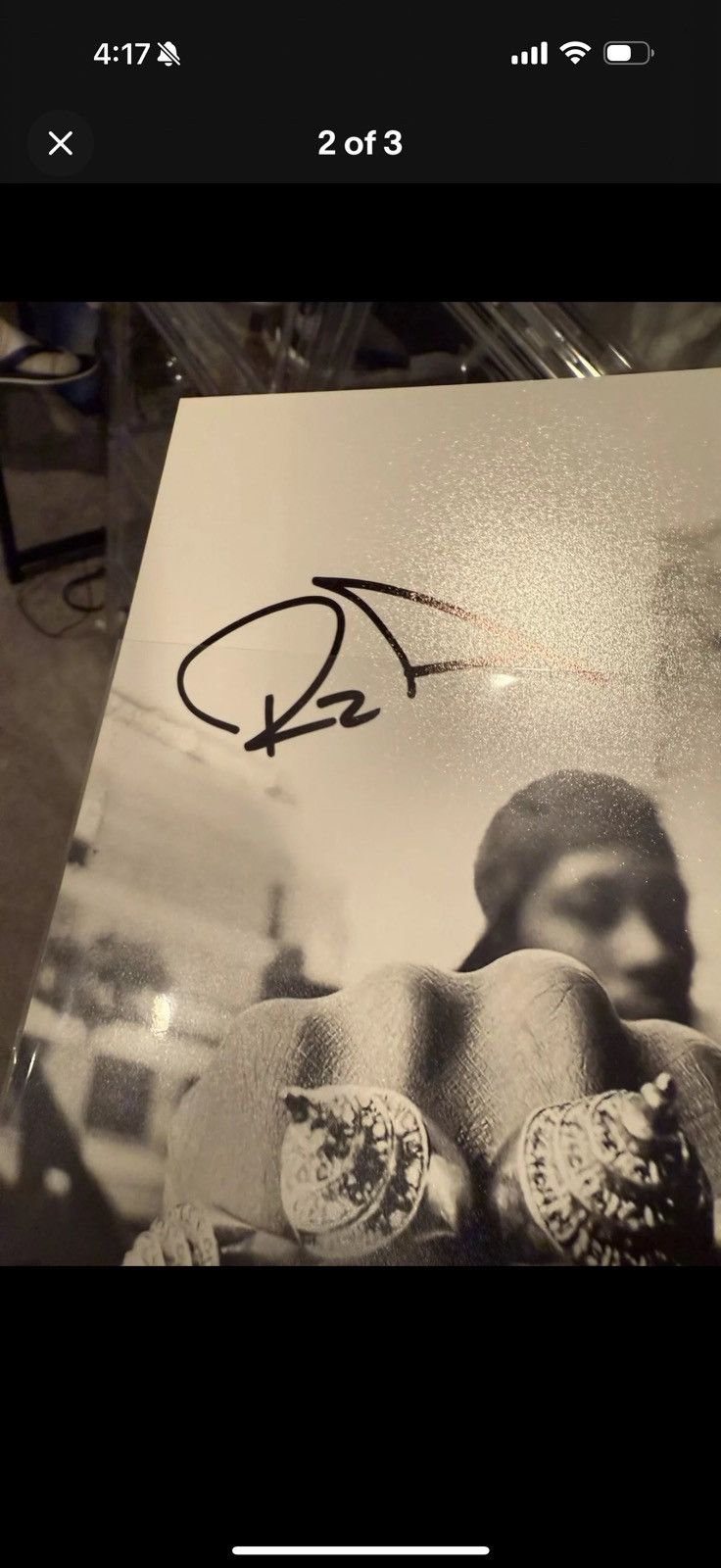 Vintage RZA Signed/Autographed Photo 8x10 Wu-Tang Clan Size ONE SIZE - 2 Thumbnail