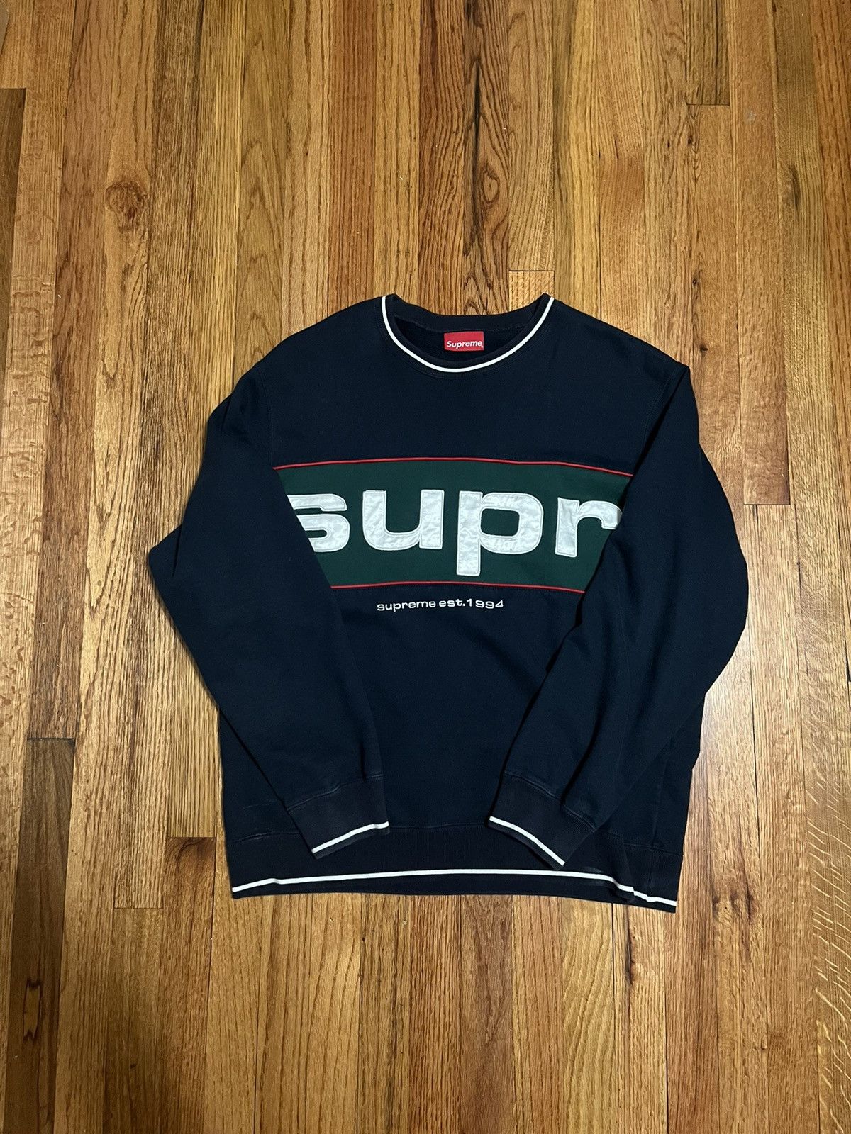 Supreme Supreme “Piping” crewneck sweatshirt | Grailed