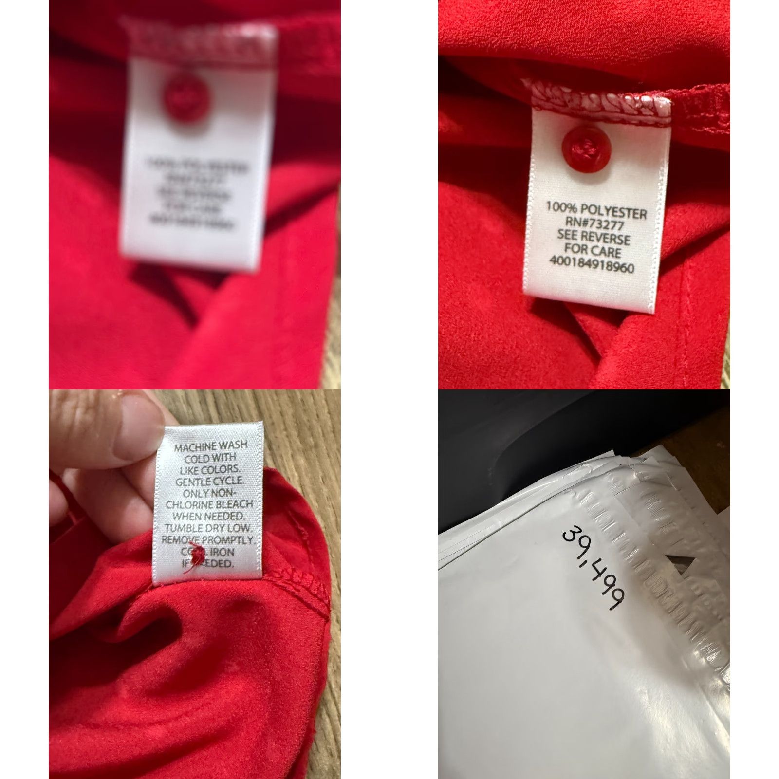 Vintage Candies Shirt Women's XS Red Long Sleeve Button-Up Shirt Size XS / US 0-2 / IT 36-38 - 8 Thumbnail