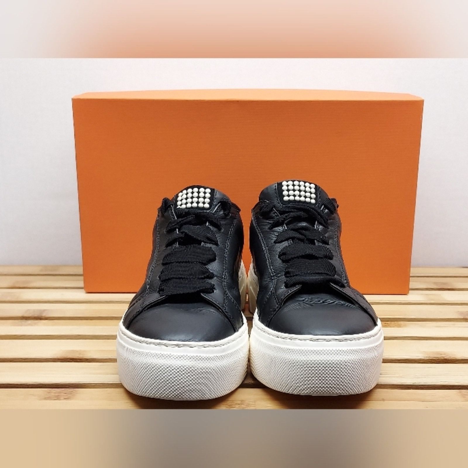 AGL AGL Womens Nero Leather Fashion Sneakers Size 36.5 (6.5) Size US 6.5 / IT 36.5 - 5 Thumbnail