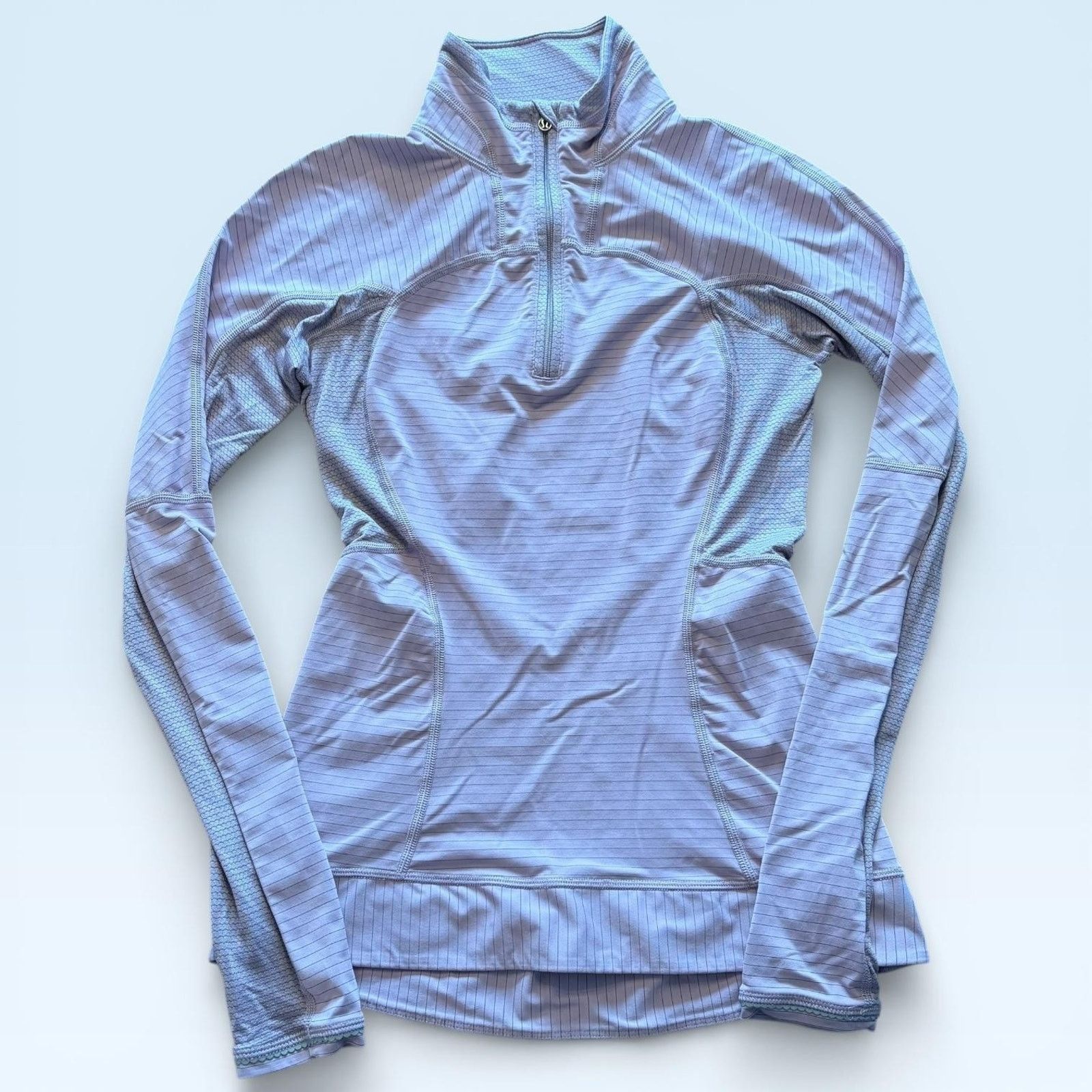 Lululemon Lululemon Pullover Womens 4 Purple Striped 1/4 Zip Neck Size S / US 4 / IT 40 - 1 Thumbnail