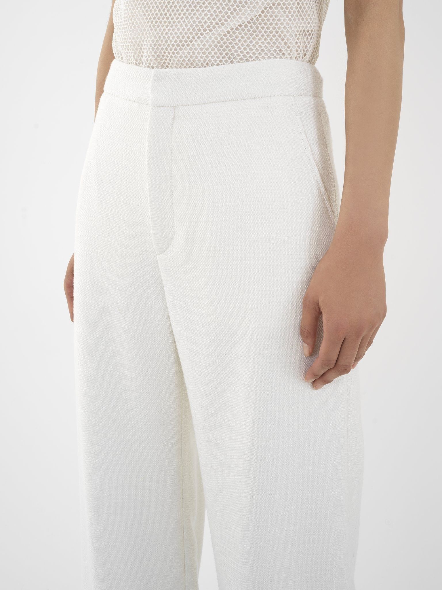 Chloe o1loc1c0325 CHC24 Trouser in Eden White Size 27" / US 4 / IT 40 - 5 Thumbnail