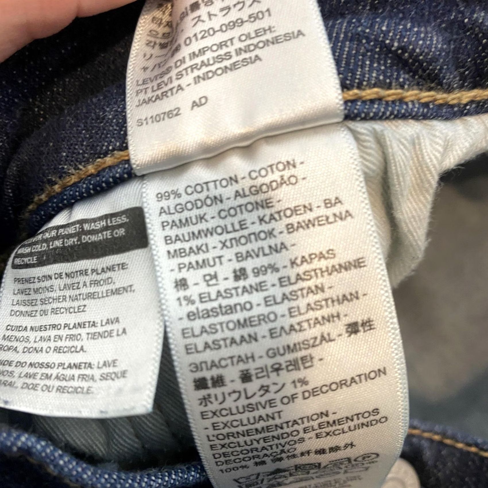 Levi's Levi's 502 Jeans Mens 46x30 Hemmed Blue Dark Wash Regular Tapered Stretch Denim/Jeans Size US 30 / EU 46 - 4 Thumbnail