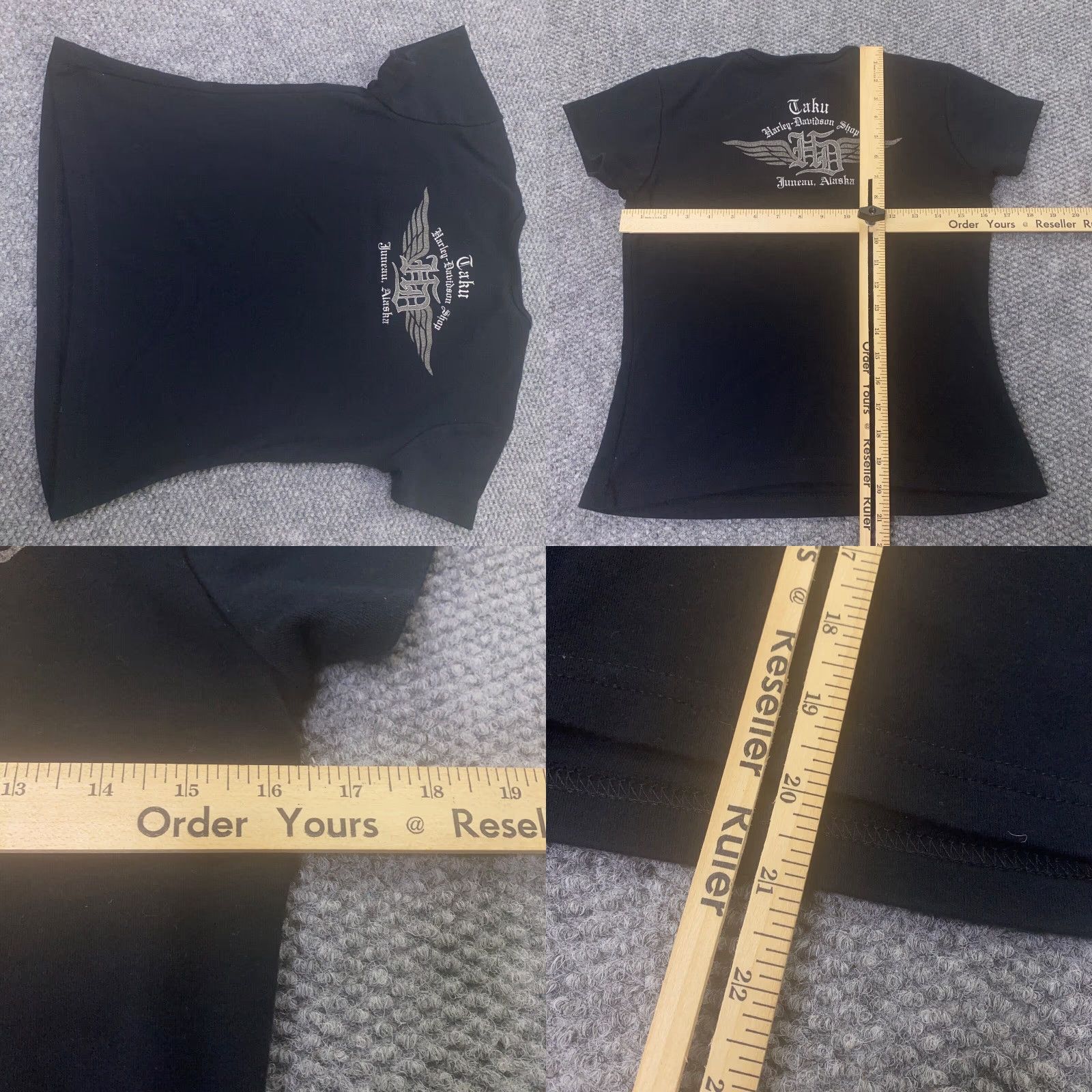 Harley Davidson VINTAGE Harley-Davidson Womens Shirt T-Shirt Regular Black 100% Cotton Jersey Short Sleeve Crew Neck Basic Motorcycle Size M / US 6-8 / IT 42-44 - 8 Thumbnail