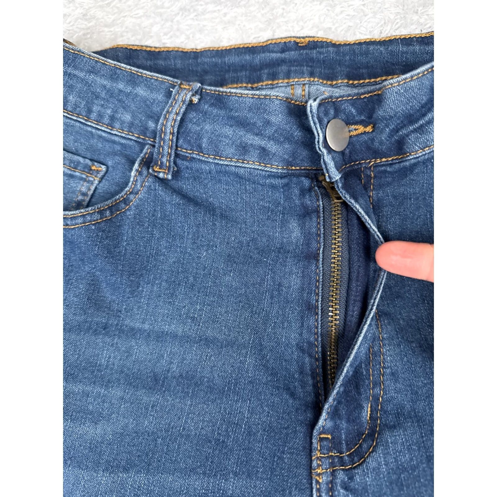 Shein Shein Jeans Women Extra Large Blue Denim Wide Flare High Rise Cotton 31x29 Size 40" / US 18 - 5 Thumbnail