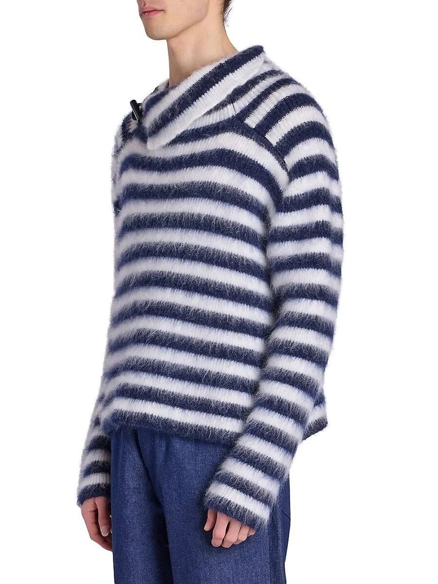 Jacquemus o1s22i1n1024 Marina's Mohair Sweater in White/Blue Size US S / EU 44-46 / 1 - 4 Thumbnail
