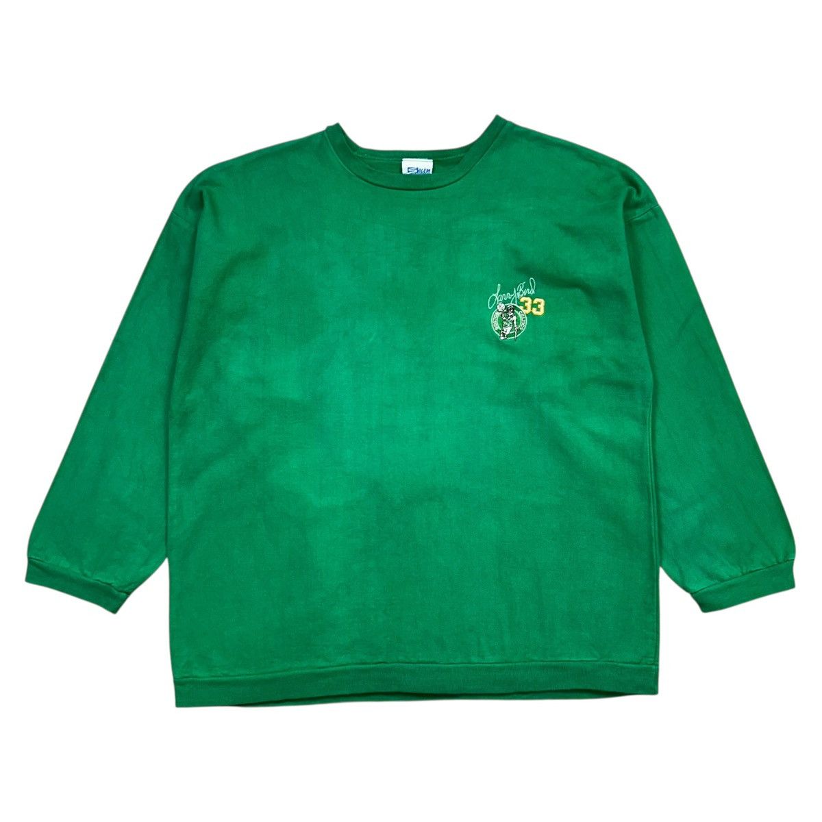 NBA × Salem Sportswear × Vintage VTG 90s NBA BOSTON CELTICS LARRY BIRD SWEATSHIRT MADE IN USA Size US XL / EU 56 / 4 - 2 Thumbnail