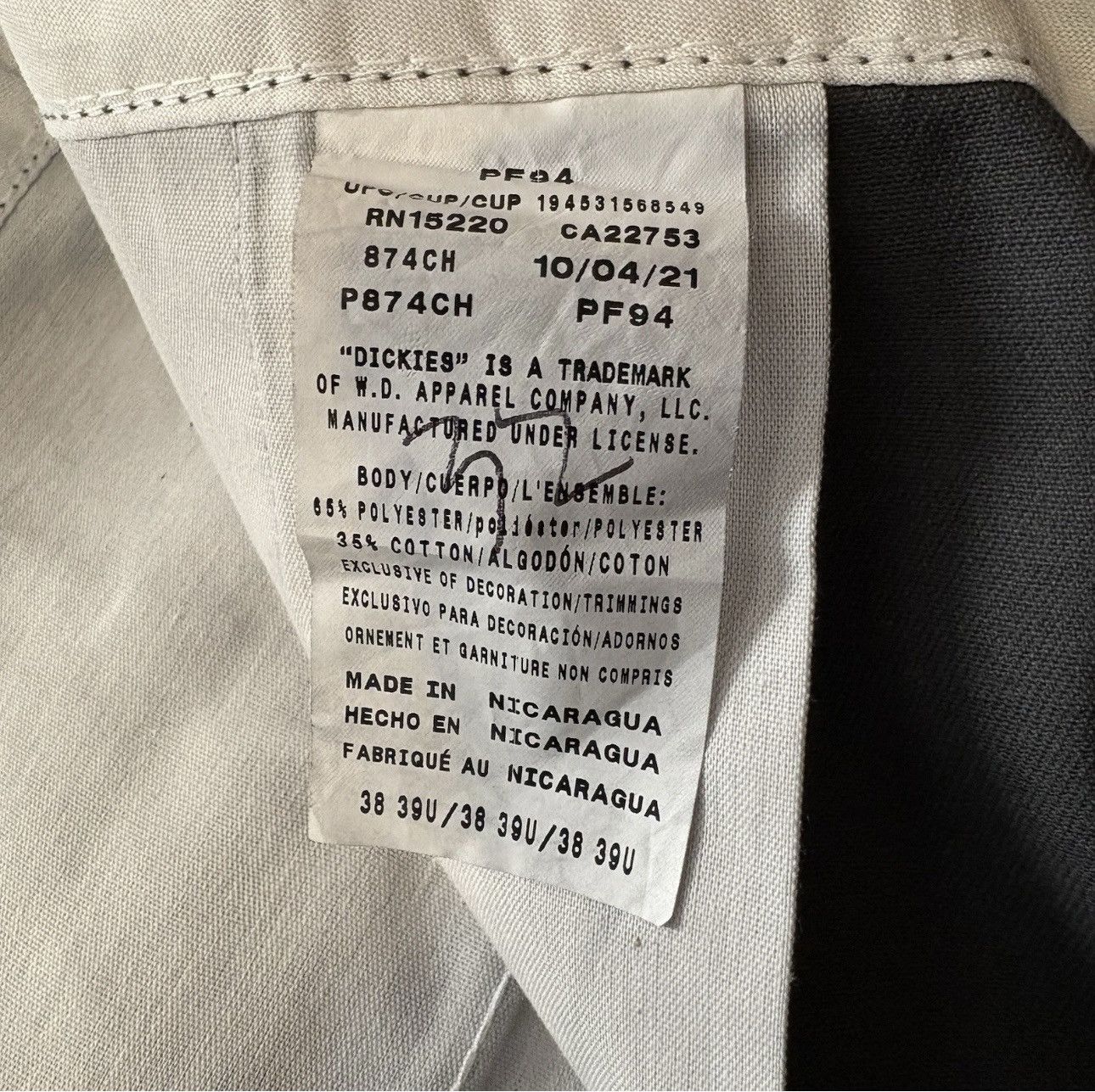 Dickies Dickies Gray Industrial 874 Work Pant Wear Men’s 38X32 Skate Size US 38 / EU 54 - 4 Thumbnail
