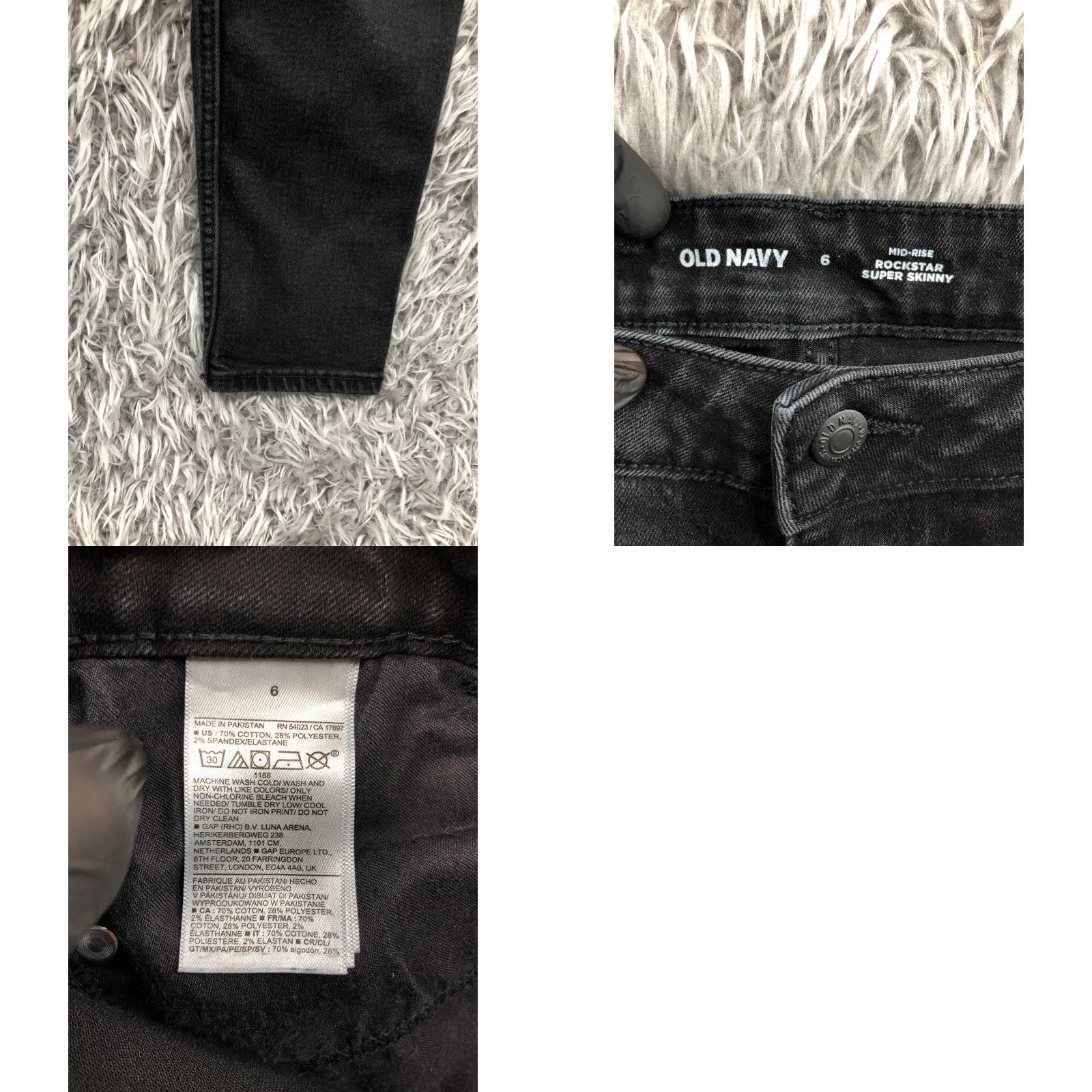 Old Navy Old Navy Jeans Medium Rise Skinny Womens Size 6 Black Dark Wash Denim 5-Pocket) Size 28" / US 6 / IT 42 - 8 Thumbnail