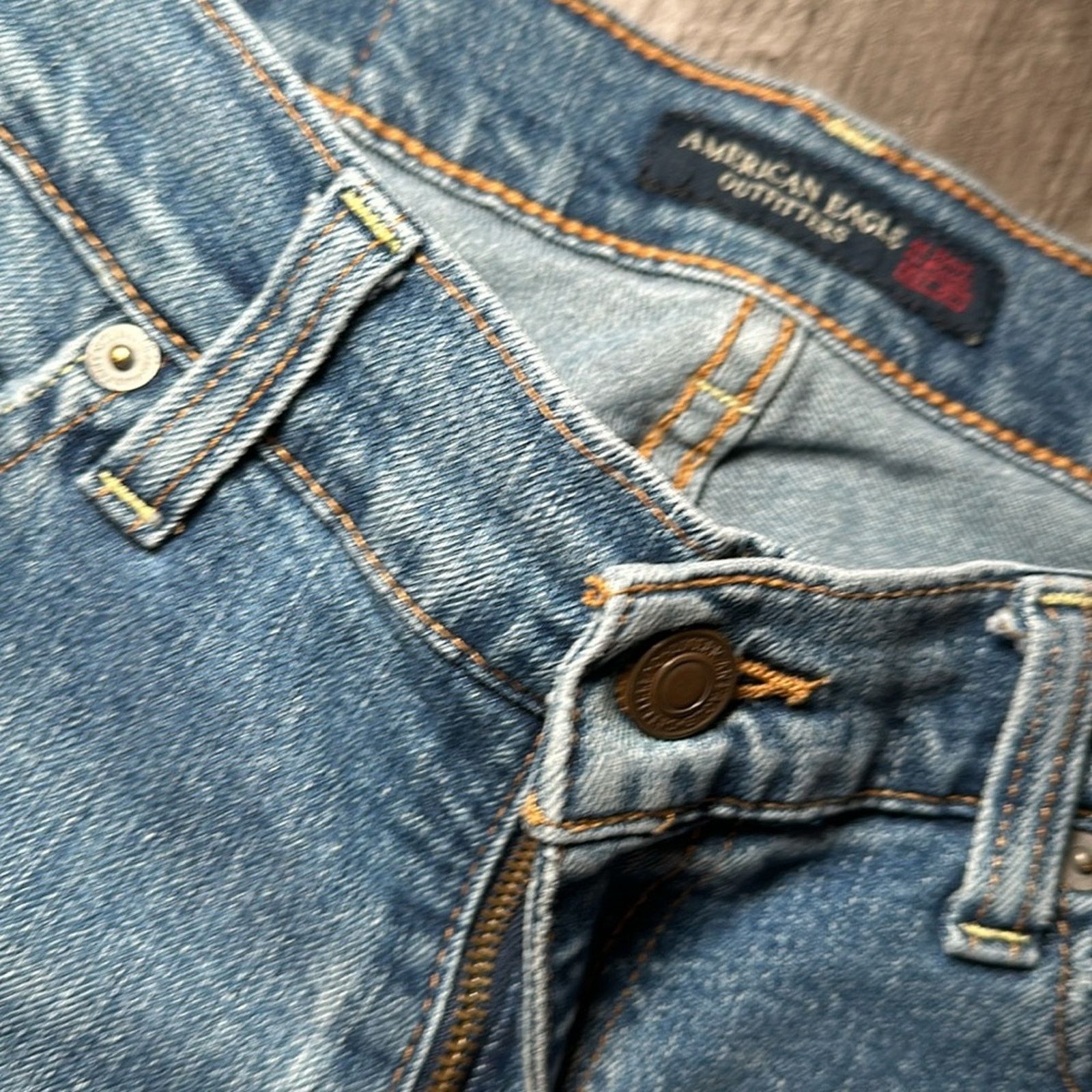 American Eagle Outfitters American Eagle Straight Cropped Jeans - 6 Size 28" / US 6 / IT 42 - 6 Thumbnail