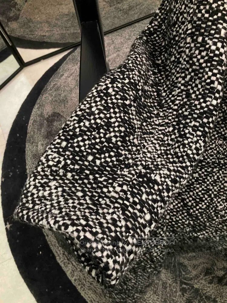 Chanel Chanel Black and white woven lapel coat Size S / US 4 / IT 40 - 4 Thumbnail