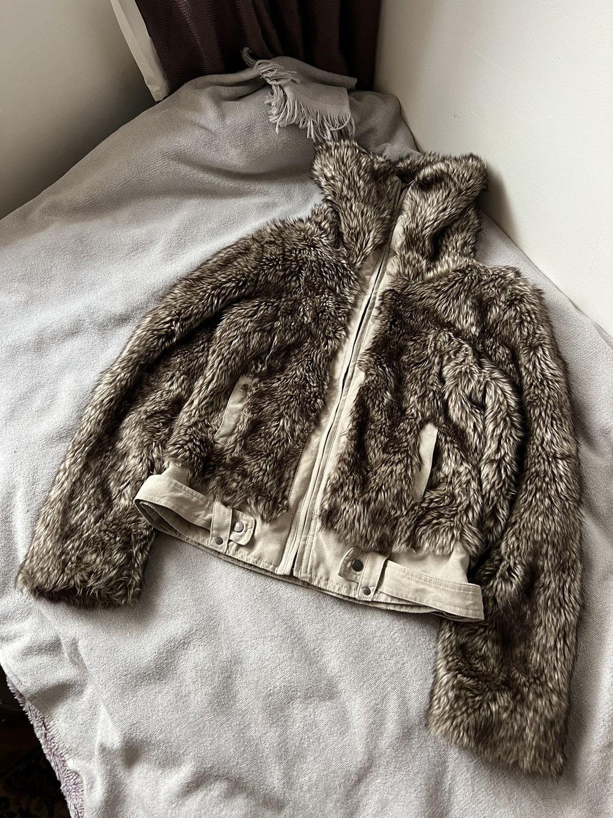 Other Vinatge fur jacket hysterical glamor le grand bleu style y2k Size US M / EU 48-50 / 2 - 6 Thumbnail