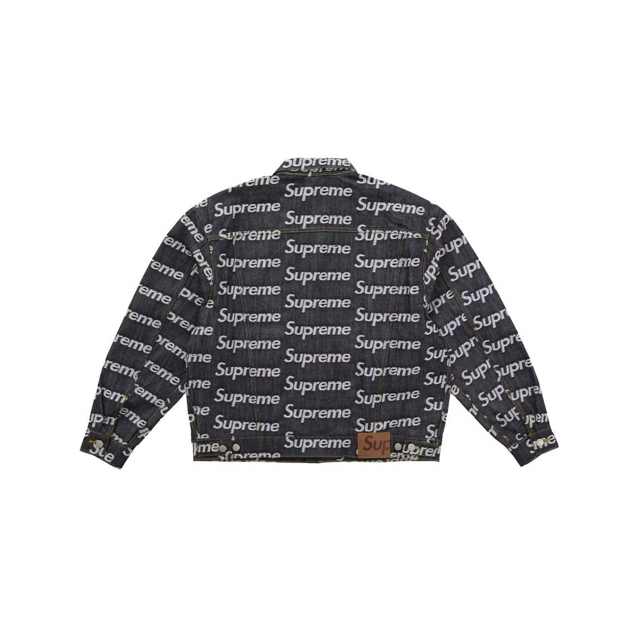 Supreme Supreme Jacquard Logo Denim Trucker Rigid Indigo Size: XXL Size US XXL / EU 58 / 5 - 2 Thumbnail