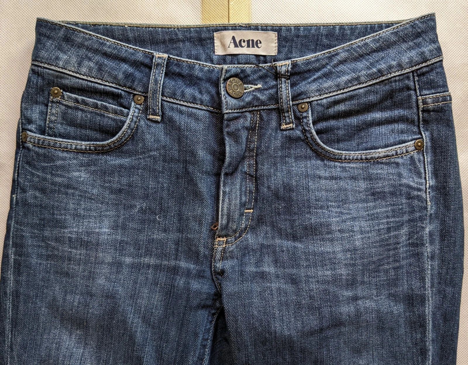 Other Acne Hex Pure Jeans 27/32 Dark Blue Stretch Made in Albania Size 27" / US 4 / IT 40 - 4 Thumbnail