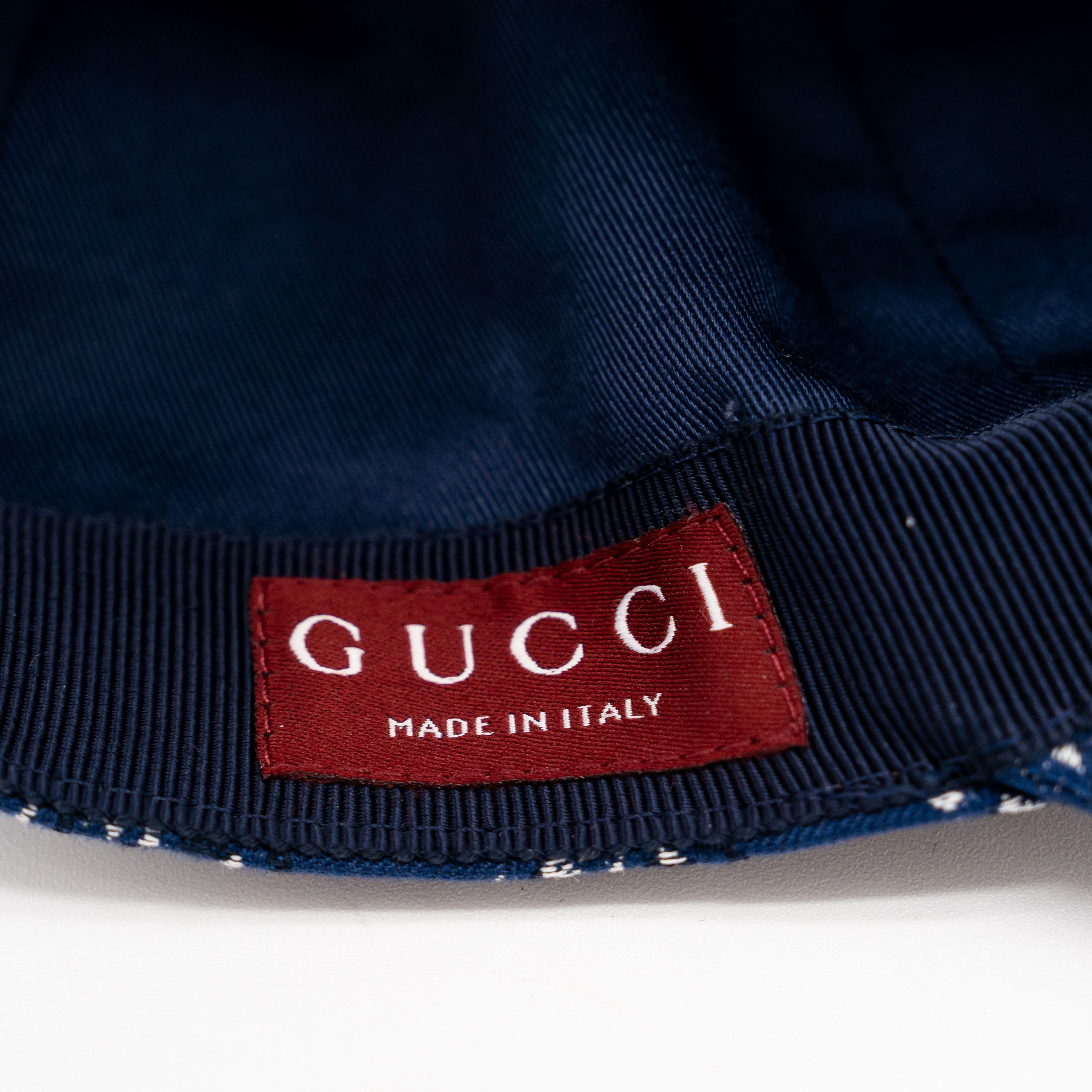 Gucci S Gucci Blue GG Cotton Baseball Cap Hat Size ONE SIZE - 6 Thumbnail