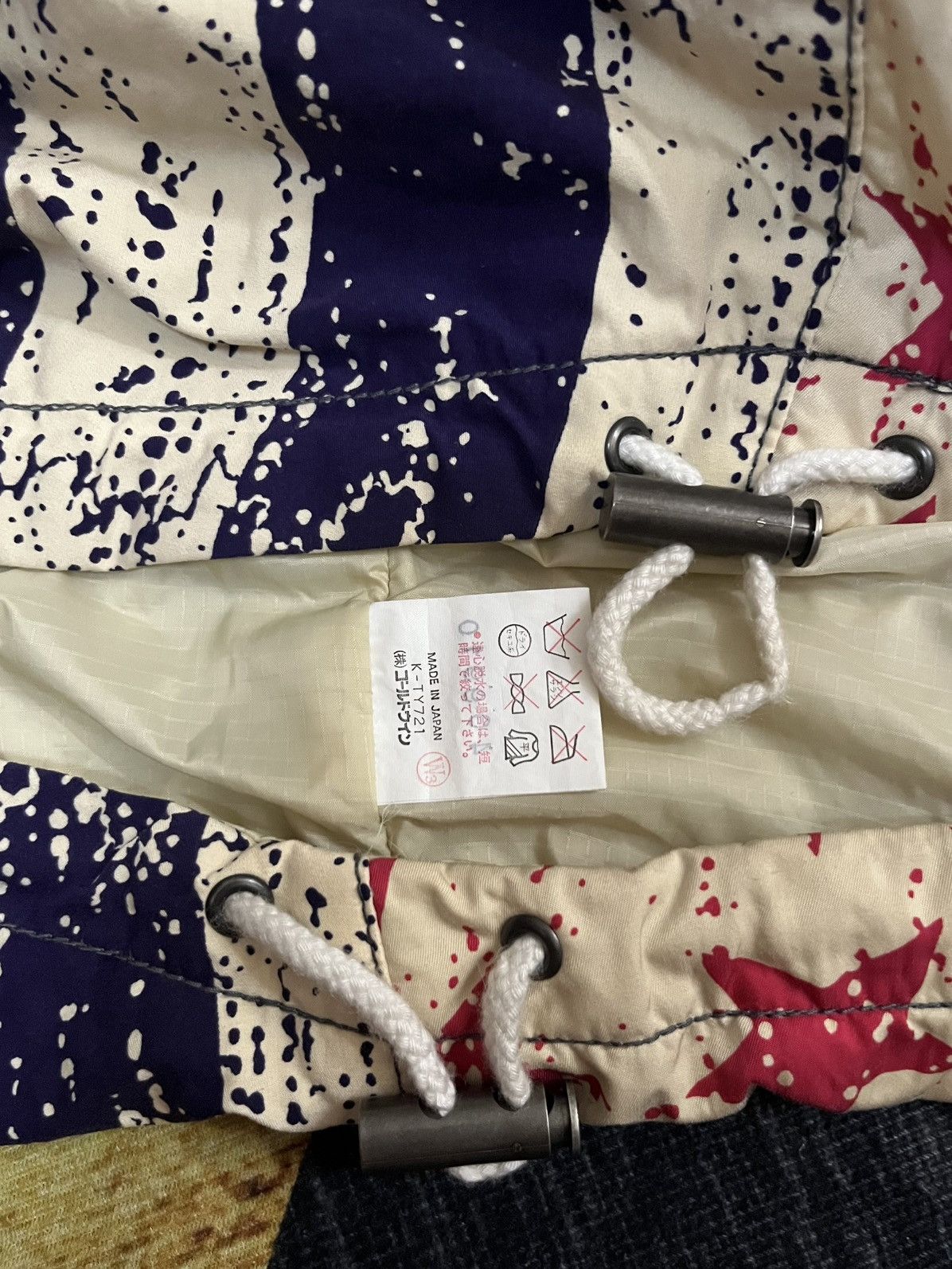 JET SET 1990s all over printed usa flag anorak #H2 Size US M / EU 48-50 / 2 - 7 Thumbnail