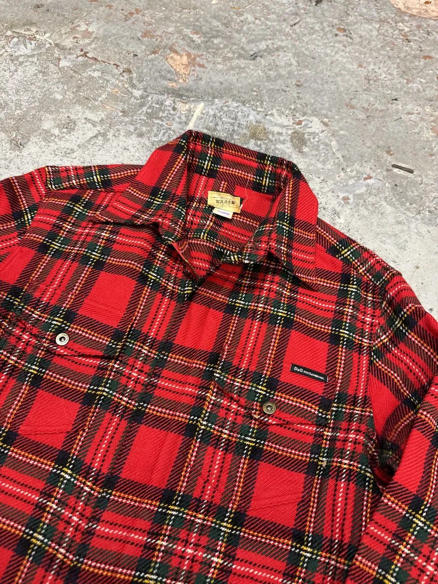 Dolce & Gabbana AW2002 Dolce & Gabbana Checkered Wool Red Shirt Size US M / EU 48-50 / 2 - 11 Thumbnail