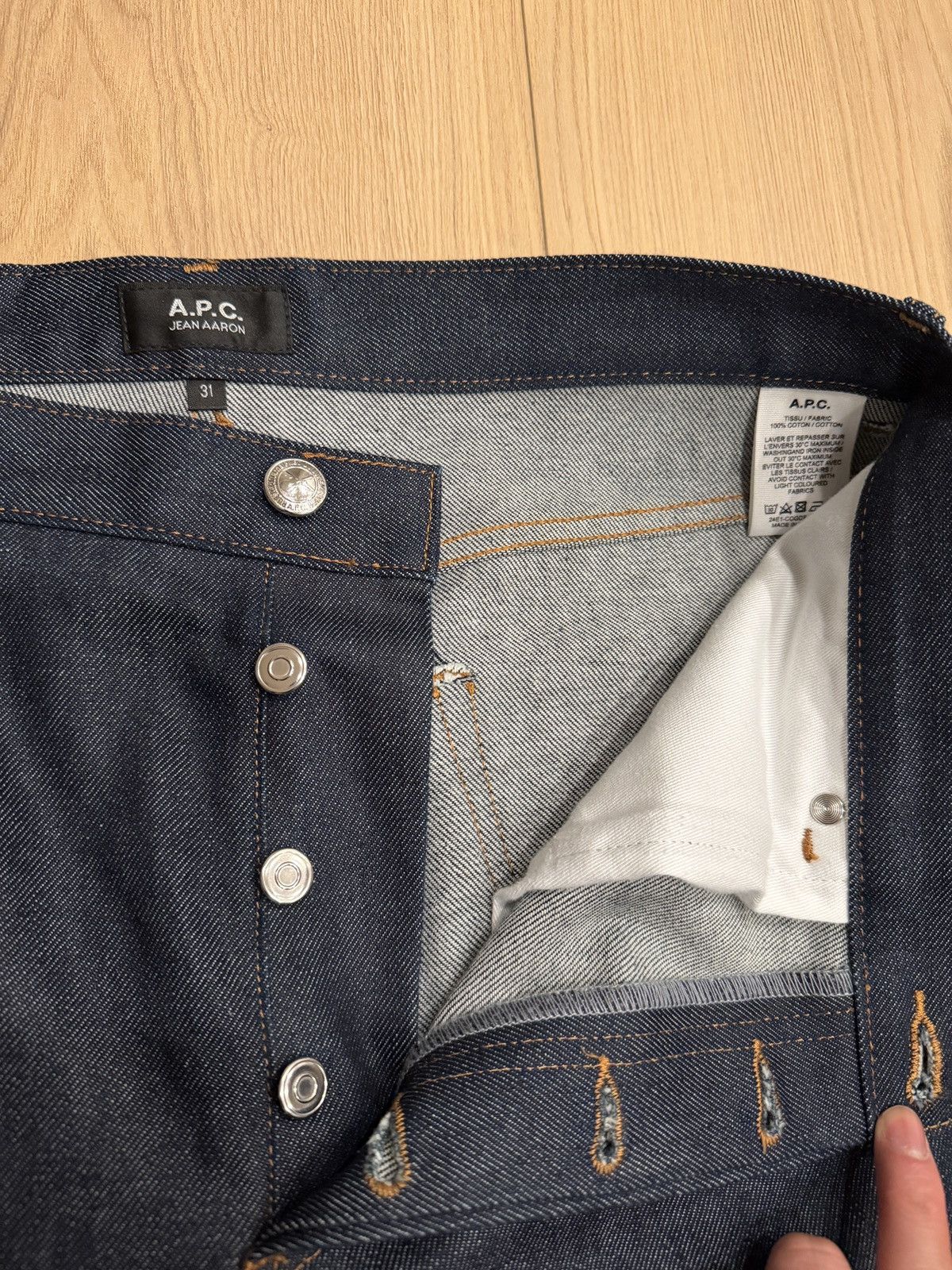 A.P.C. A.P.C. Aaron Jean (Indigo) Size US 32 / EU 48 - 3 Thumbnail