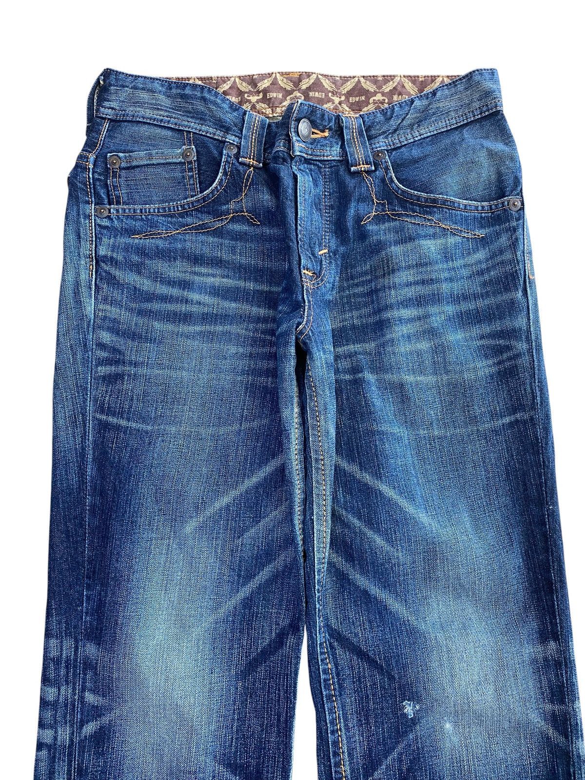 Edwin Vintage Edwin Whiskers Faded Style Bootcut Jeans Size US 30 / EU 46 - 2 Thumbnail