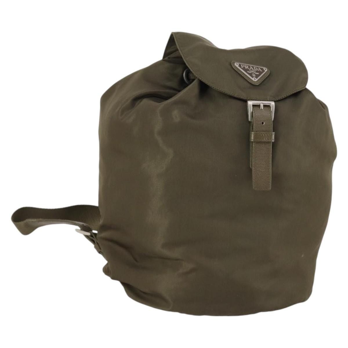 Prada PRADA Backpack Nylon Khaki Silver Size ONE SIZE - 1 Thumbnail
