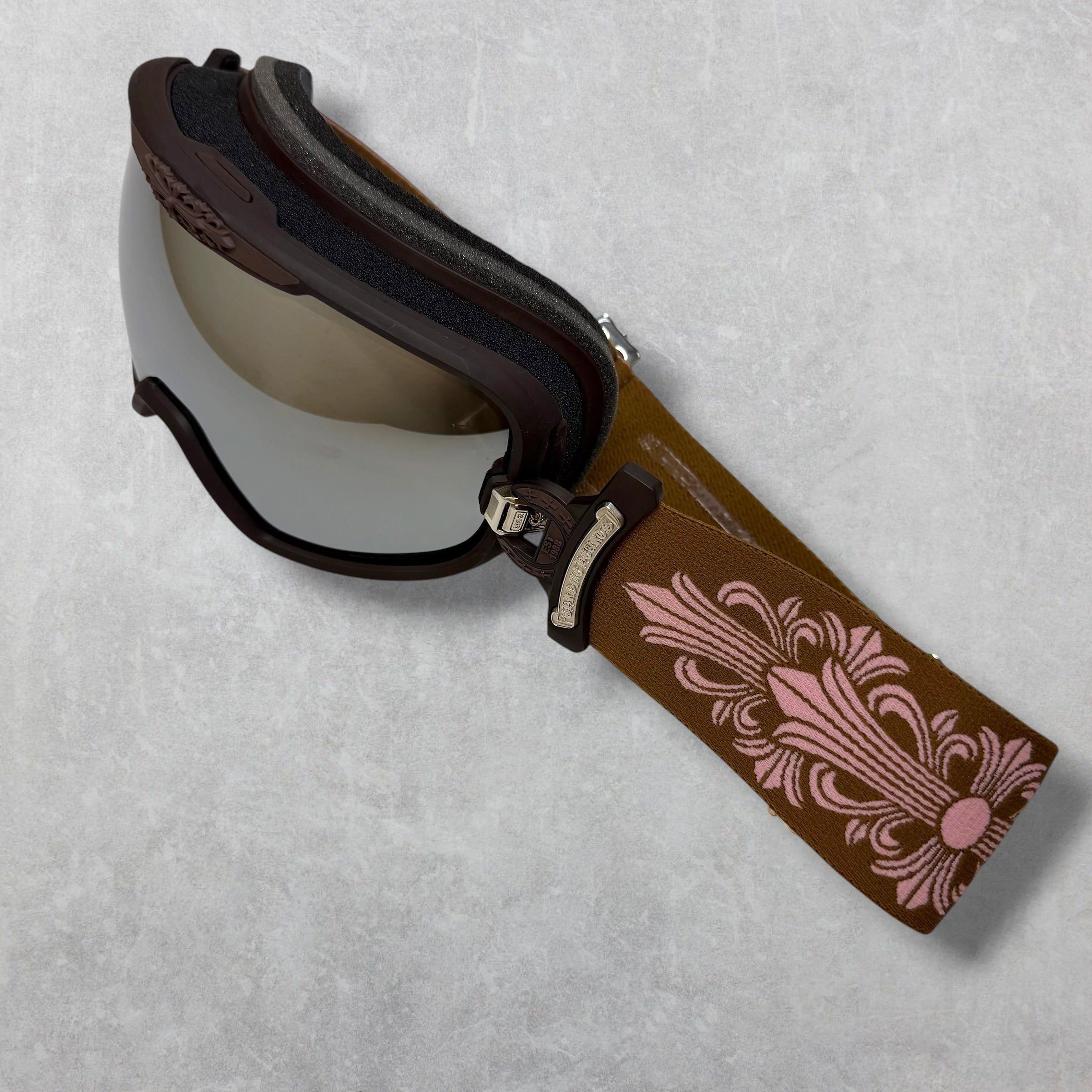 Chrome Hearts Chrome Hearts Silver Morning Classic Ski Goggles Brown Size ONE SIZE - 1 Thumbnail