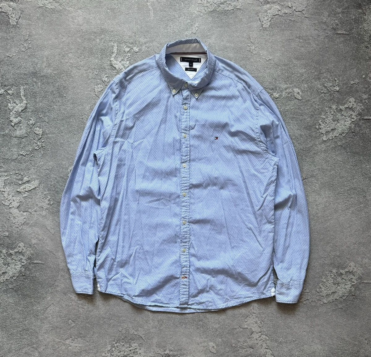 Designer × Tommy Hilfiger Tommy Hilfiger XL botted button up shirt polo long sleeve te Size US XL / EU 56 / 4 - 7 Thumbnail