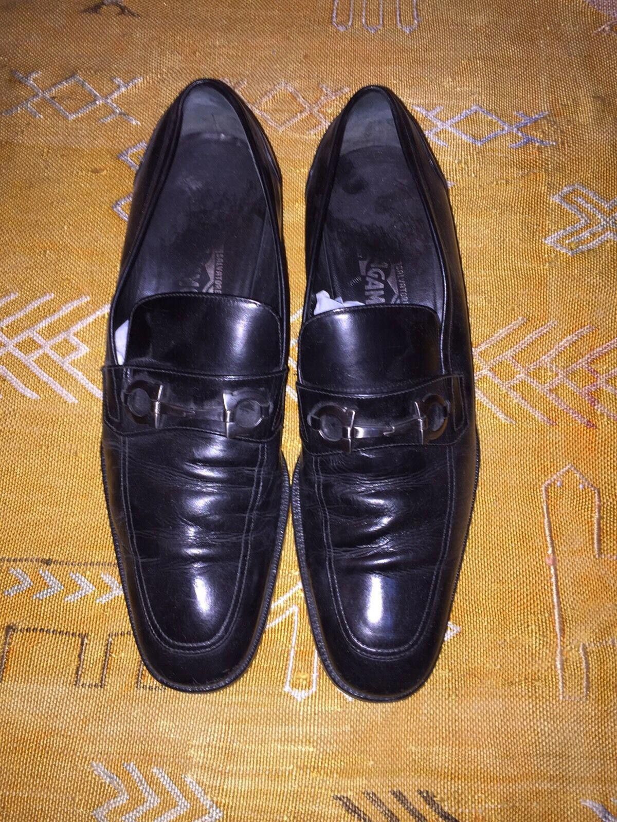 Salvatore Ferragamo Salvatore Ferragamo Black Leather Loafers Size US 9 / EU 42 - 1 Thumbnail