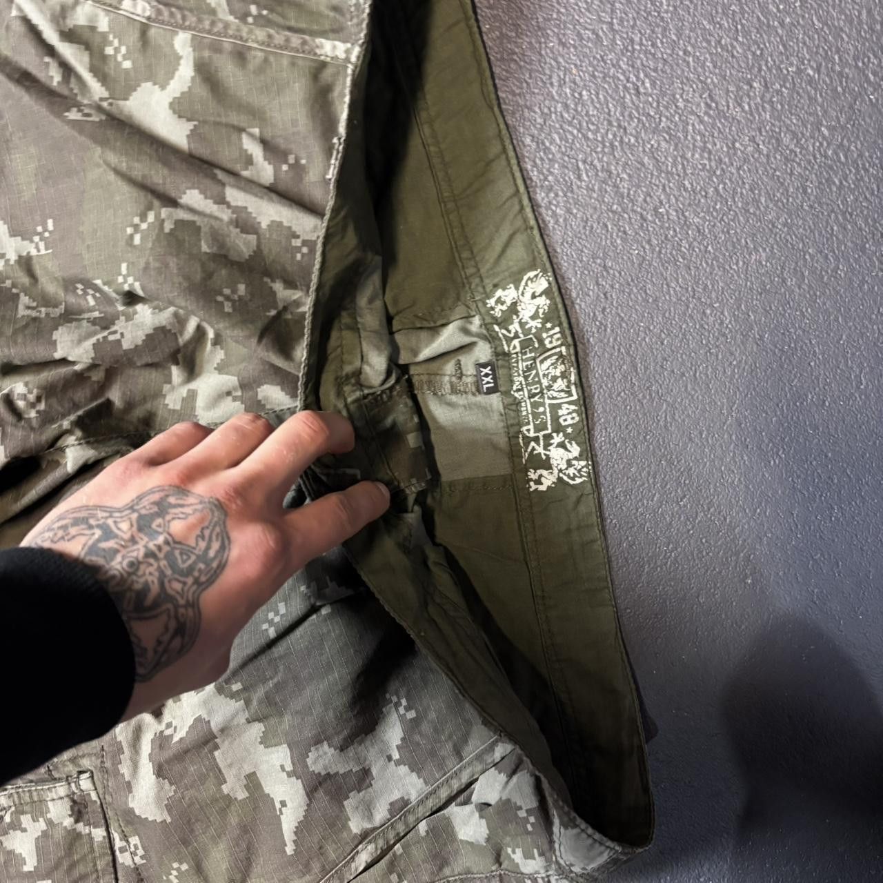 Japanese Brand × Vintage Vintage y2k 90s camo cargo pants Size US 40 / EU 56 - 4 Thumbnail