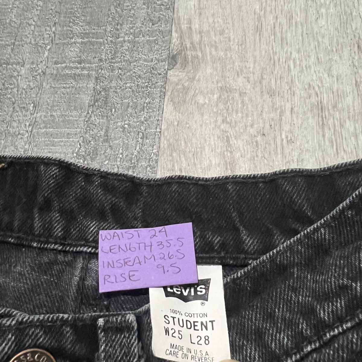 Levi's × Vintage VTG Levis 560 Loose Faded Black Student Fit Denim Jeans Size 25" / US 0 / IT 36 - 6 Thumbnail