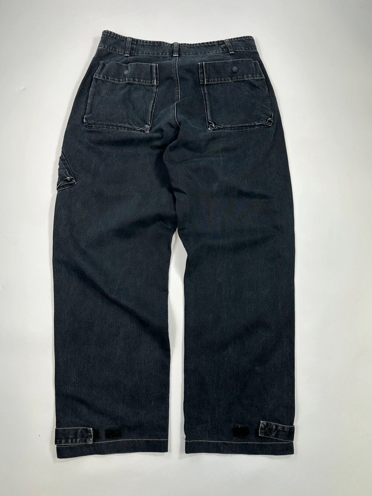 Armani Armani Jeans 00’s Black Indigo Carpenter Wide Legs Jeans Size US 32 / EU 48 - 4 Thumbnail