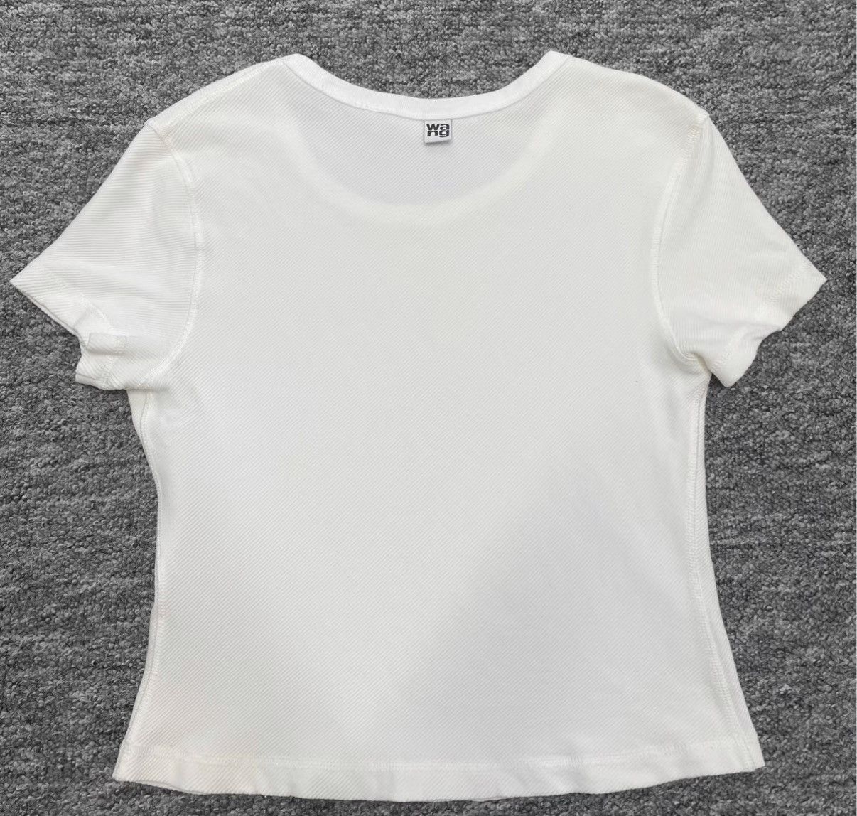 Alexander Wang Alexander Wang Cropped Crew Neck T-shirt White K12 Size S / US 4 / IT 40 - 2 Thumbnail