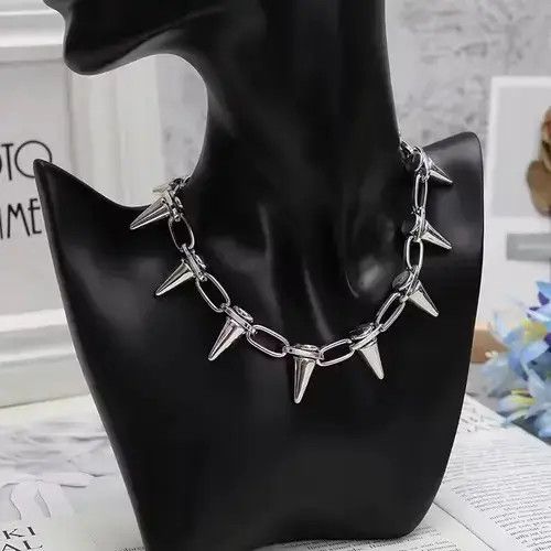 Japanese Brand × Jewelry Goth Punk Spikes Choker Necklace Chain Size ONE SIZE - 1 Thumbnail