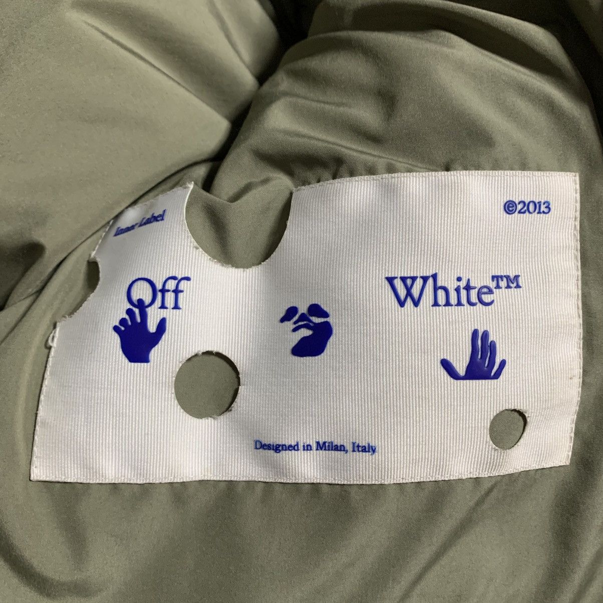 Off-White Off White Medium Puffer Logo Patch Army Green Jacket Virgil Size US M / EU 48-50 / 2 - 12 Thumbnail