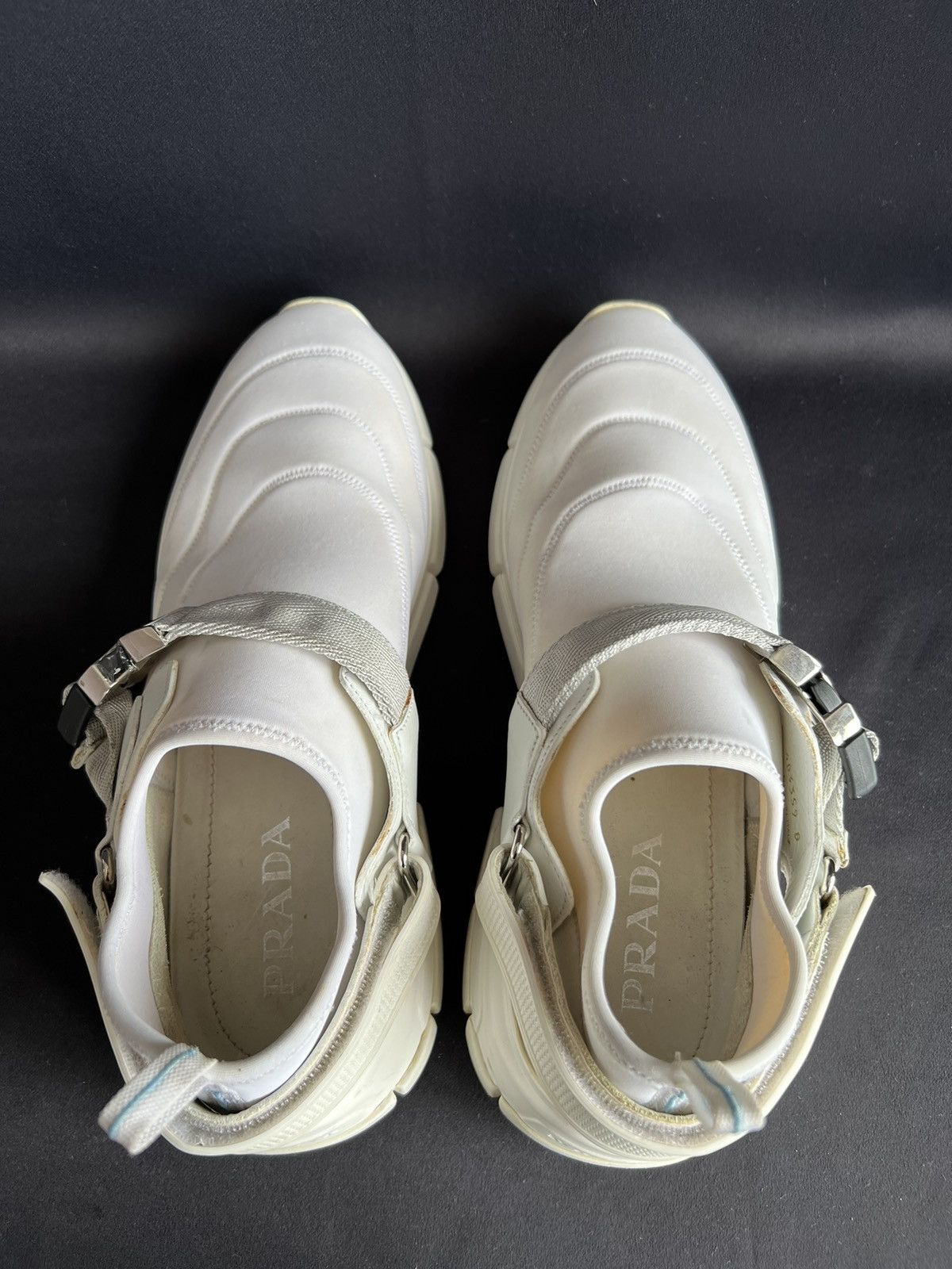 Prada PRADA Fabric/Leather Sneakers White Size 8 Size US 10 / EU 43 - 6 Thumbnail