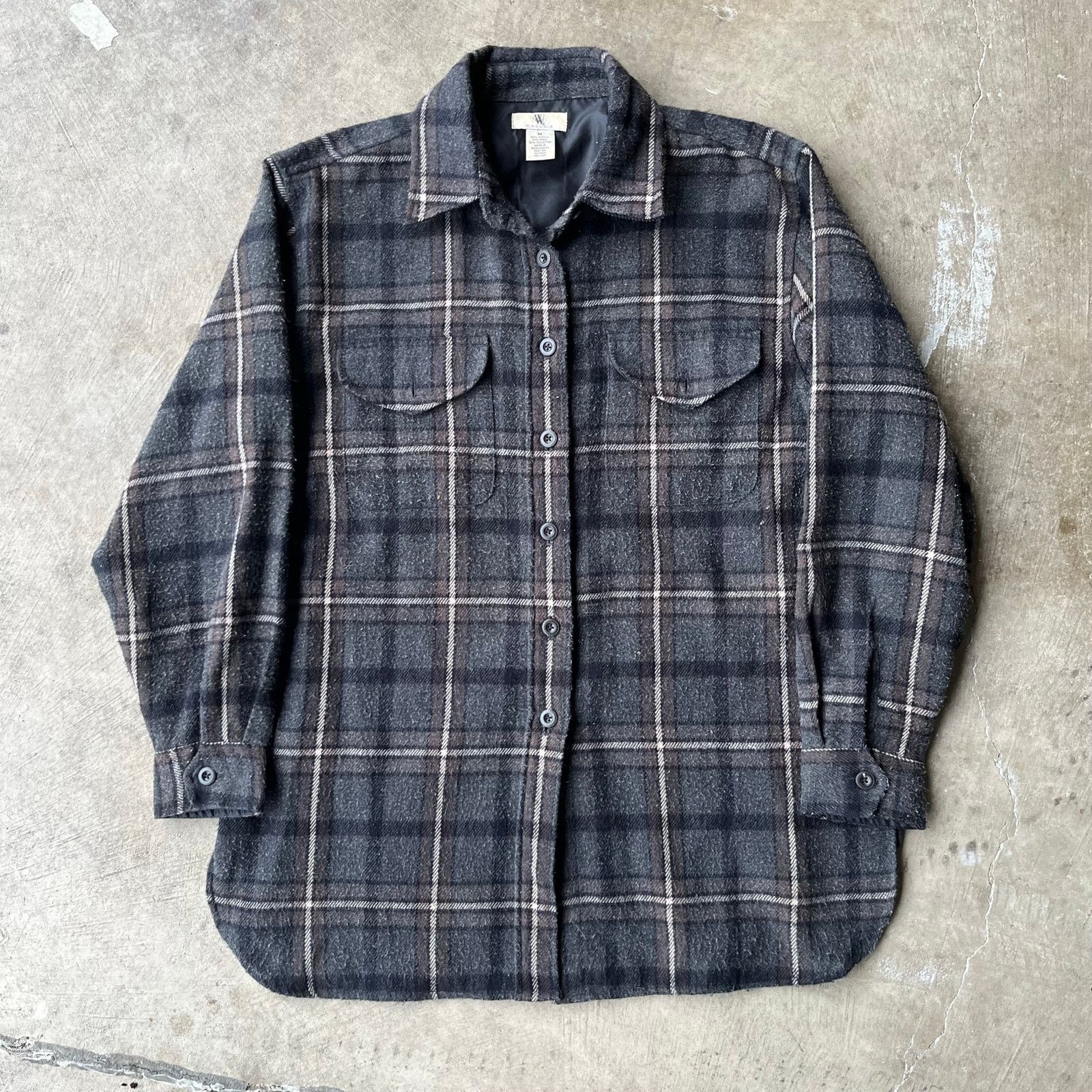 Vintage VINTAGE WOOL ACRYLIC BOARD SHIRT FLANNEL MEDIUM GRAY Size US M / EU 48-50 / 2 - 1 Thumbnail