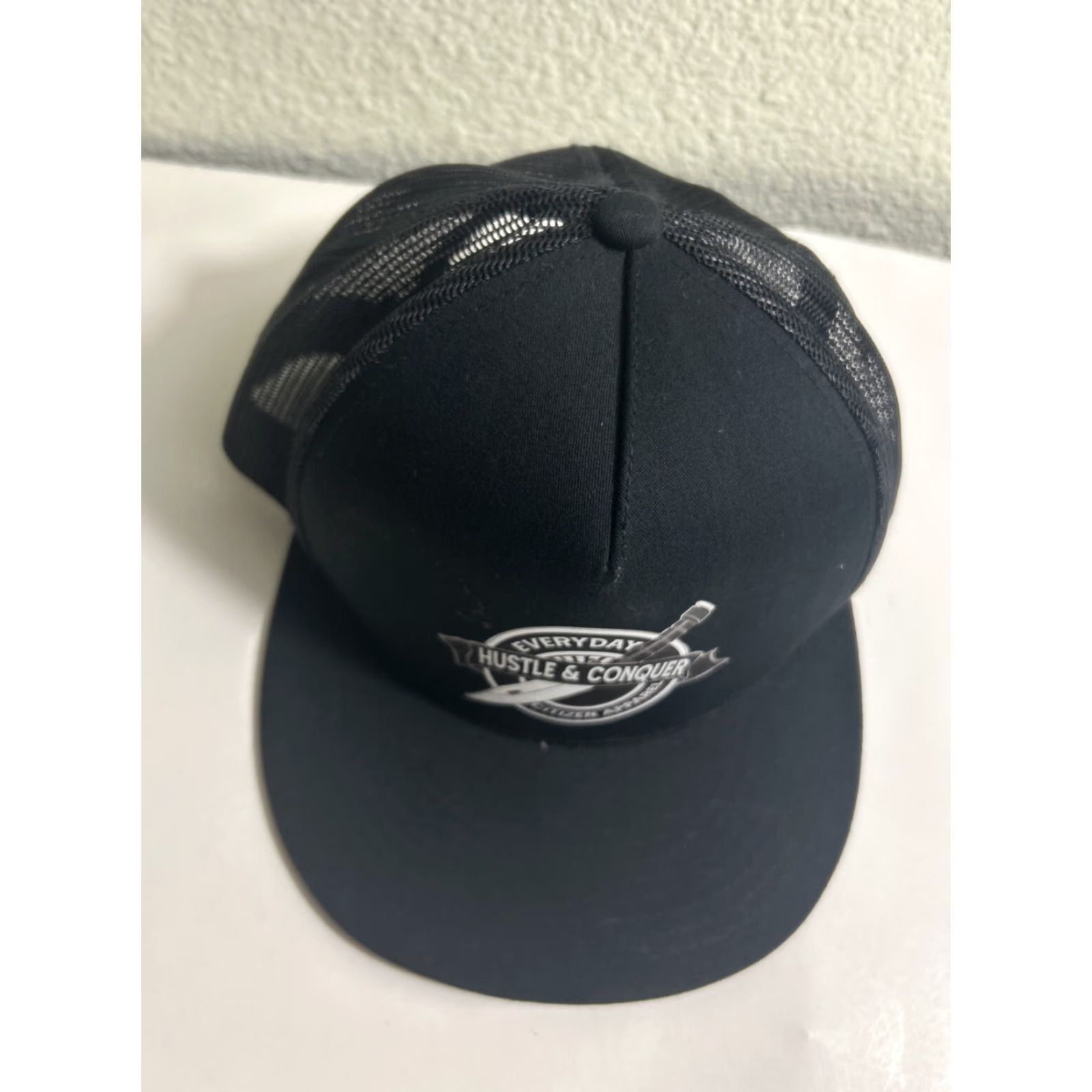 Vintage Hustle And Conquer Citizen Apparel Black Trucker Hat SnapBack Adjustable Men’s Hat Adjustable Black Trucker Hat Size ONE SIZE - 4 Thumbnail